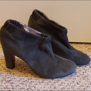 Sam Edelman Dark Gray Microsuede Ankle Boots sz 8